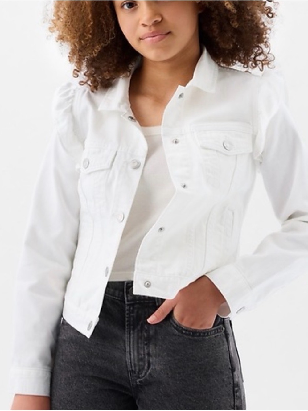 Gap Kids Classic White Denim Jacket